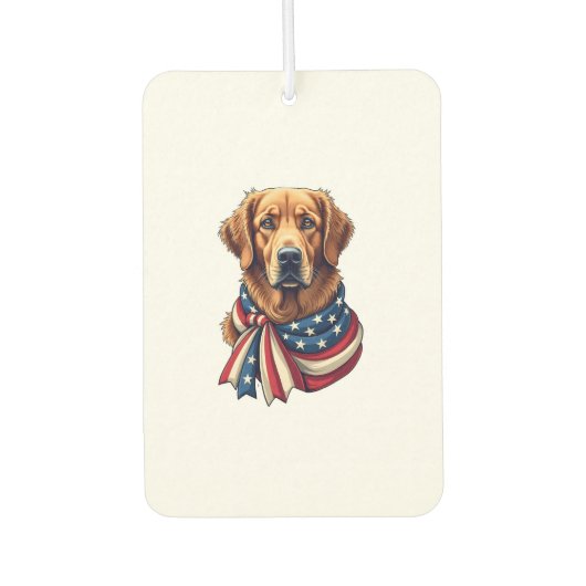 Désodorisant Pour Voiture Chemise Vintage Old Glory Golden Retriever 2 (Devant)