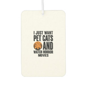 Désodorisant Pour Voiture Chemises Halloween Vintage Films d'Horreur Chats d
