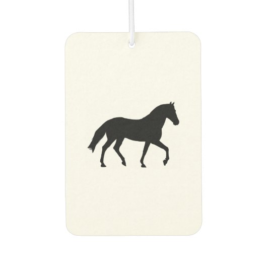Désodorisant Pour Voiture Cheval Noir Silhouette Cheval Poney Ombre Simple (Devant)