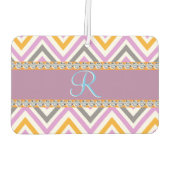 Désodorisant Pour Voiture Chevron de diamant orange violet (Dos)