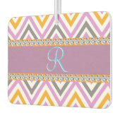 Désodorisant Pour Voiture Chevron de diamant orange violet (Gauche)