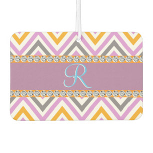 Désodorisant Pour Voiture Chevron de diamant orange violet