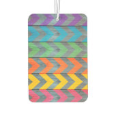 Désodorisant Pour Voiture Chevron Pattern On Wood Texture by Shirley Taylor (Dos)