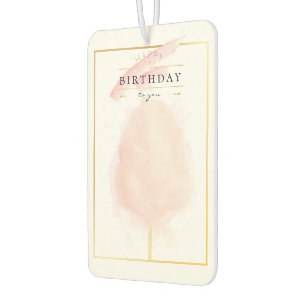 Désodorisant Pour Voiture Chic Aquarelle Cotton Candy Anniversaire