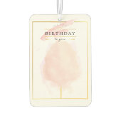 Désodorisant Pour Voiture Chic Aquarelle Cotton Candy Anniversaire (Dos)