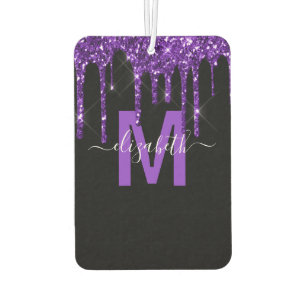 Désodorisant Pour Voiture Chic Purple Driple Parties scintillant Nom du mono