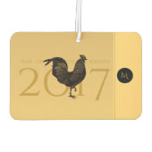 Désodorisant Pour Voiture Chic Rooster chinois Nouvel An 2017 Monogram Car A (Dos)
