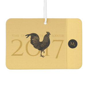 Désodorisant Pour Voiture Chic Rooster chinois Nouvel An 2017 Monogram Car A