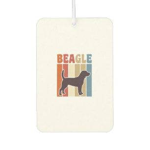 Désodorisant Pour Voiture Chien Beagle Vintage Dessin Vectoriel Rayure Rétro