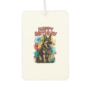 Désodorisant Pour Voiture Chien Berger Allemand Joyeux Anniversaire Fête She
