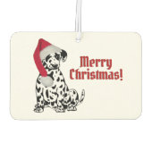 Désodorisant Pour Voiture Chien dalmate rouge Casquette Joyeux Noël (Dos)