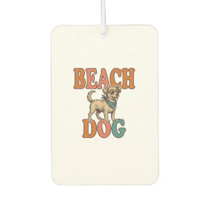 Désodorisant Pour Voiture Chien de plage gravure vintage conception graphiqu