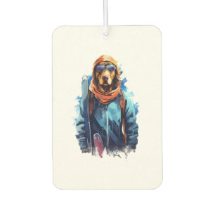 Désodorisant Pour Voiture Chien de Ski dans des Lunettes de Ski 5