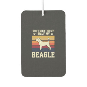 Désodorisant Pour Voiture Chien de thérapie rétro Beagle vintage