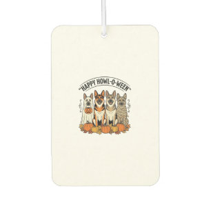 Désodorisant Pour Voiture Chien d'Halloween Joyeux Howl-O-Ween Vintage Berge
