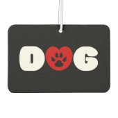 Désodorisant Pour Voiture Chien Love Heart Air Freshener (Devant)