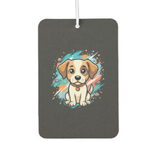 Désodorisant Pour Voiture Chien mignon éclaboussure de peinture Art vectorie