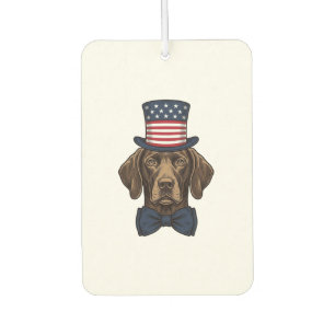 Désodorisant Pour Voiture Chien Patriotique Gravure Vintage Design de T-Shir