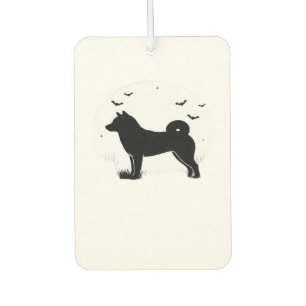 Désodorisant Pour Voiture Chien Shiba Inu � Silhouette de lune d'Halloween O