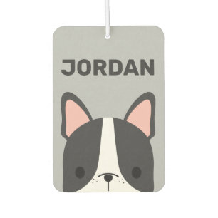 Désodorisant Pour Voiture Chien-taureau français mignon avec nom personnalis