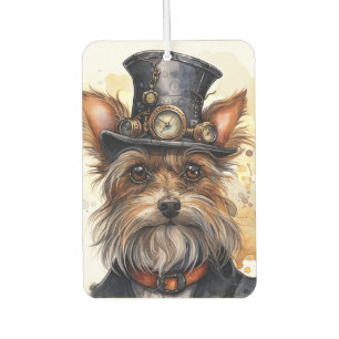 Désodorisant Pour Voiture Chien Yorkshire Terrier Steampunk