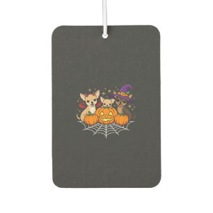 Désodorisant Pour Voiture Chihuahua Halloween Citrouille Sorcière Chien Desi