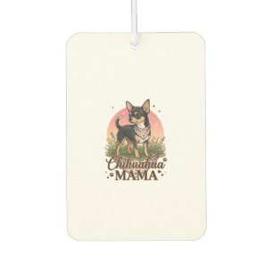 Désodorisant Pour Voiture Chihuahua Mama Chien Bandana Floral Rose_1