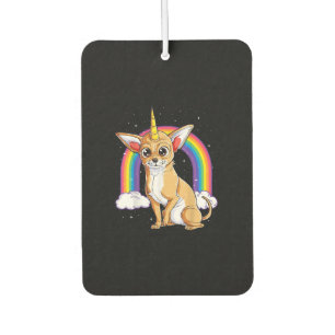 Désodorisant Pour Voiture chihuahua unicorn filles espace galaxie arc-en-cie