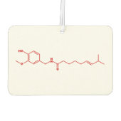 Désodorisant Pour Voiture Chili Capsaicin Formule chimique moléculaire (Dos)