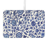 Désodorisant Pour Voiture Chinois bleu marine foncé motif floral sur blanc (Dos)