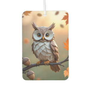 Désodorisant Pour Voiture Chouette à l'origami d'automne