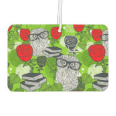 Désodorisant Pour Voiture Chouette en roses rouges (Dos)