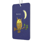 Désodorisant Pour Voiture Chouette triste avec larmes et lune manquant ton d (Gauche)