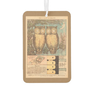 Désodorisant Pour Voiture Chouette vintage chou mignonne automne artisanal p