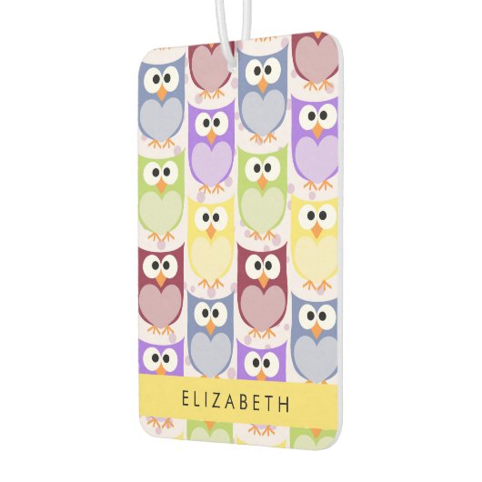 Désodorisant Pour Voiture Chouettes mignonnes, Chouette Motif, Chouettes col (Gauche)