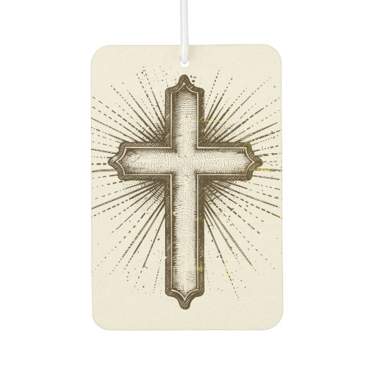 Désodorisant Pour Voiture Christian Cross Faith Protection Prayer (Devant)