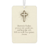 Désodorisant Pour Voiture Christian Cross Faith Protection Prayer (Dos)