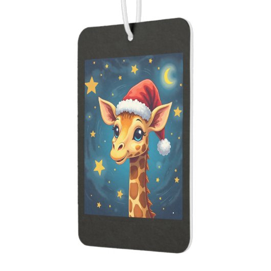 Désodorisant Pour Voiture Christmas Giraffe Santa Hat Starry Night Holiday L (Gauche)