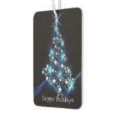 Désodorisant Pour Voiture Christmas Party Blue Tree Shiny Black Elegant (Gauche)