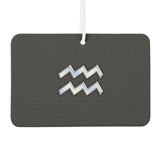Désodorisant Pour Voiture Chrome comme Aquarius Zodiac dans la peau de serpe (Devant)