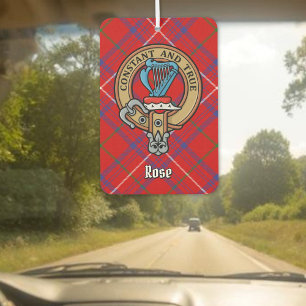 Désodorisant Pour Voiture Cimier Rose de clan sur Tartan