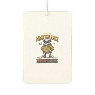 Désodorisant Pour Voiture Citation de Bulldog Drôle Gravure Vintage T-Shirt