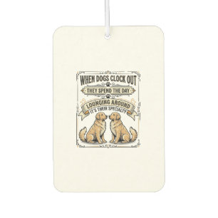 Désodorisant Pour Voiture Citation de chien drôle Gravure vintage Chiens par