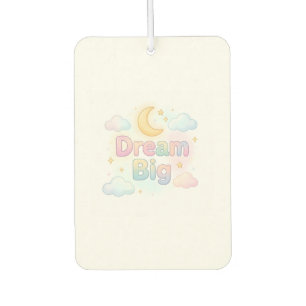 Désodorisant Pour Voiture Citation fantaisiste pastel sur fond blanc