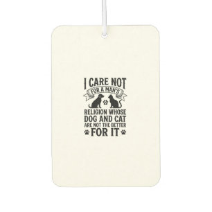 Désodorisant Pour Voiture Citation Religion Chien Chat Vintage Design Amoure