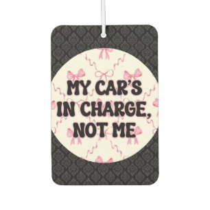 Désodorisant Pour Voiture Citations Drôles Fille Nœud Rose Voiture