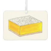 Désodorisant Pour Voiture Citron Carré Bar Pâtisserie Dessert Bake Vente Suc (Dos)