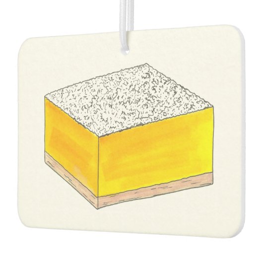 Désodorisant Pour Voiture Citron Carré Bar Pâtisserie Dessert Bake Vente Suc (Gauche)