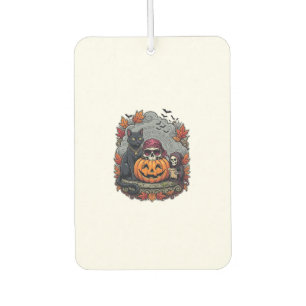 Désodorisant Pour Voiture Citrouille d'Halloween Chat Crâne Faucheuse Automn