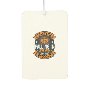 Désodorisant Pour Voiture Citrouille d'Halloween tombant amoureuse Vintage T